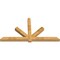 Ekena Millwork Kennewick Rough Sawn Timber Gable Bracket, Western Red Cedar, 108"W x 58"H x 6"D x 6"F, 13/12 Pitch GBW108X58X0606KEN00RWR - alternate 2